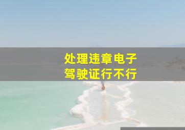 处理违章电子驾驶证行不行