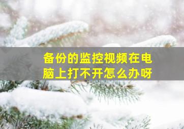 备份的监控视频在电脑上打不开怎么办呀