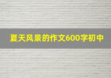 夏天风景的作文600字初中