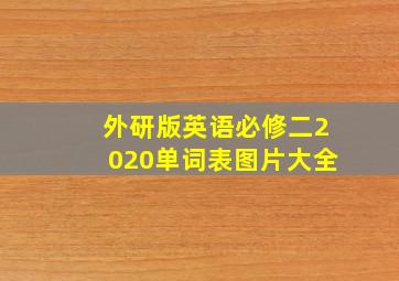 外研版英语必修二2020单词表图片大全