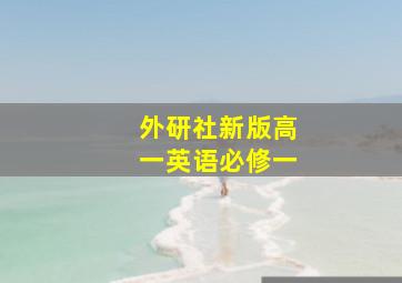 外研社新版高一英语必修一