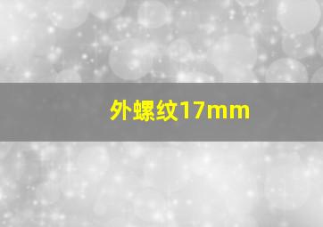 外螺纹17mm