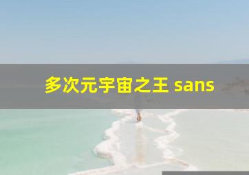 多次元宇宙之王 sans