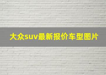 大众suv最新报价车型图片