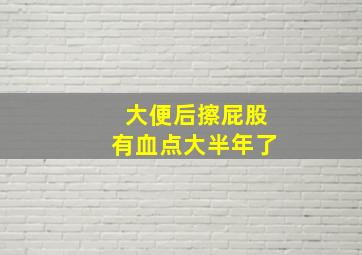 大便后擦屁股有血点大半年了