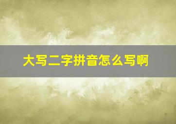 大写二字拼音怎么写啊