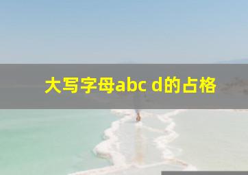 大写字母abc d的占格