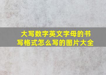 大写数字英文字母的书写格式怎么写的图片大全