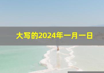 大写的2024年一月一日