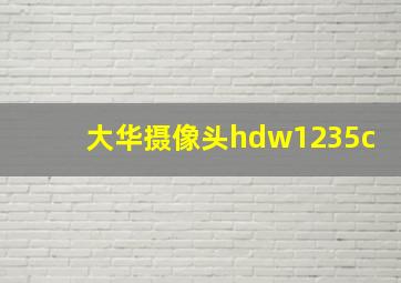 大华摄像头hdw1235c