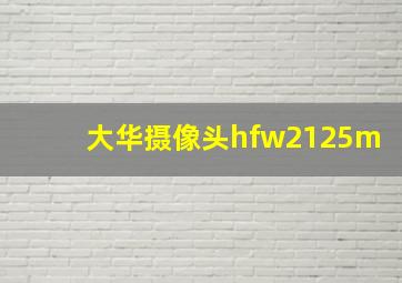 大华摄像头hfw2125m