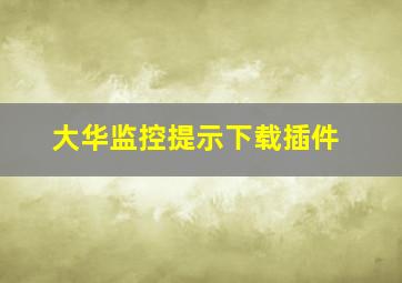 大华监控提示下载插件