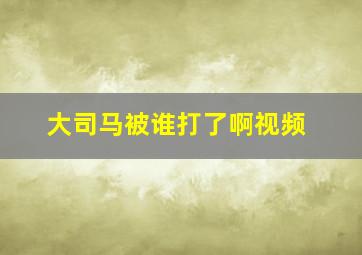 大司马被谁打了啊视频