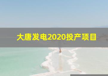 大唐发电2020投产项目