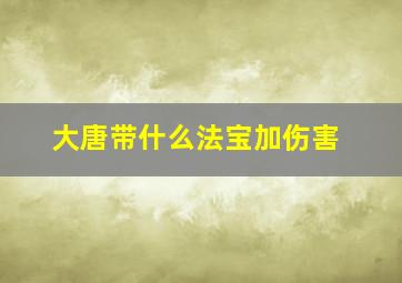 大唐带什么法宝加伤害