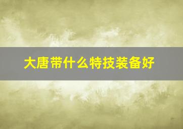 大唐带什么特技装备好