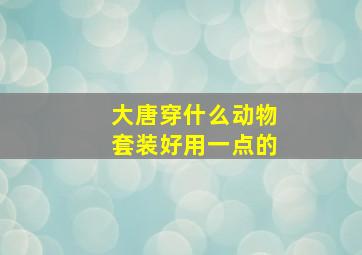 大唐穿什么动物套装好用一点的