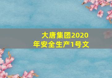 大唐集团2020年安全生产1号文