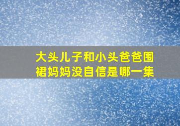 大头儿子和小头爸爸围裙妈妈没自信是哪一集