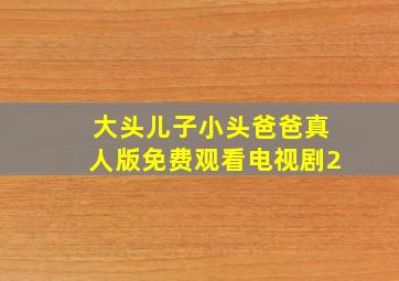 大头儿子小头爸爸真人版免费观看电视剧2