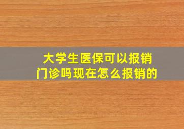 大学生医保可以报销门诊吗现在怎么报销的