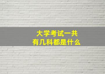 大学考试一共有几科都是什么