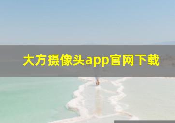 大方摄像头app官网下载