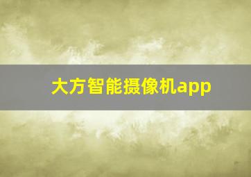 大方智能摄像机app