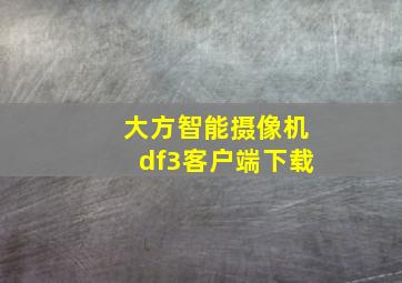 大方智能摄像机df3客户端下载