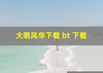 大明风华下载 bt 下载