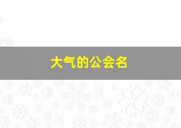 大气的公会名