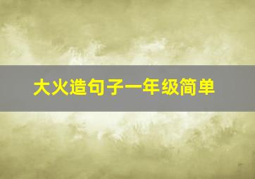 大火造句子一年级简单