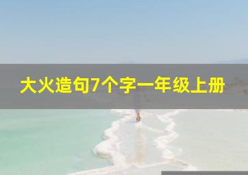 大火造句7个字一年级上册