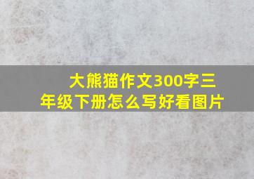 大熊猫作文300字三年级下册怎么写好看图片