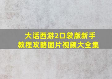 大话西游2口袋版新手教程攻略图片视频大全集