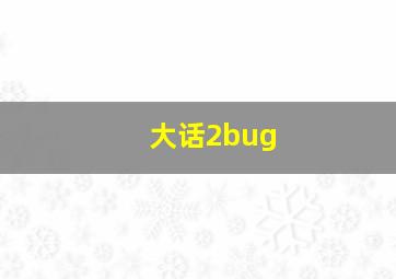 大话2bug