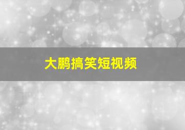 大鹏搞笑短视频