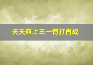 天天向上王一博打肖战