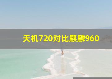 天机720对比麒麟960