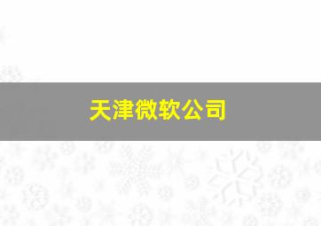 天津微软公司