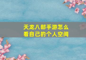 天龙八部手游怎么看自己的个人空间