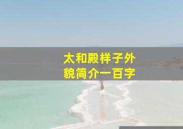 太和殿样子外貌简介一百字