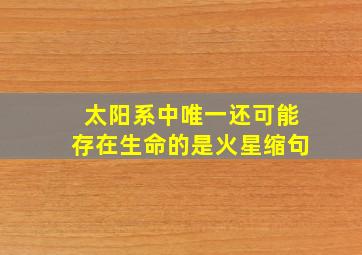 太阳系中唯一还可能存在生命的是火星缩句