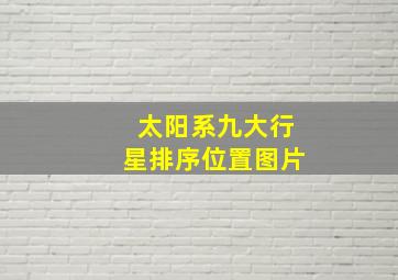 太阳系九大行星排序位置图片