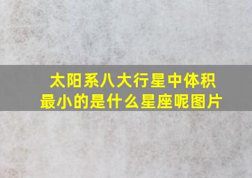 太阳系八大行星中体积最小的是什么星座呢图片