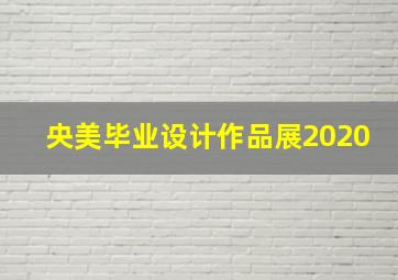 央美毕业设计作品展2020