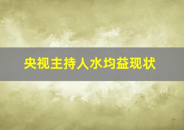 央视主持人水均益现状