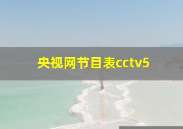 央视网节目表cctv5+