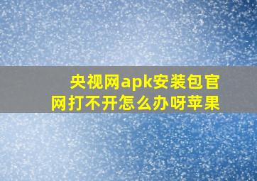 央视网apk安装包官网打不开怎么办呀苹果