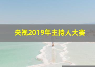 央视2019年主持人大赛